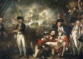 Lord Howe en la cubierta del HMS Queen Charlotte 1794 Batallas navales
